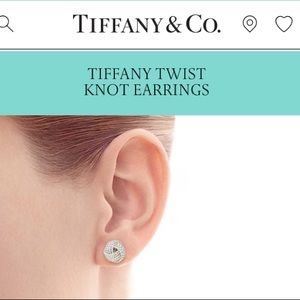 Tiffany 925 sterling silver mesh knot earrings